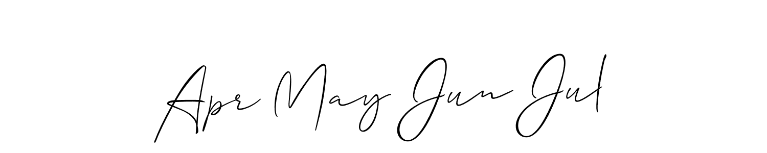 It looks lik you need a new signature style for name Apr May Jun Jul. Design unique handwritten (Allison_Script) signature with our free signature maker in just a few clicks. Apr May Jun Jul signature style 2 images and pictures png