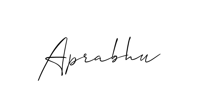 Make a short Aprabhu signature style. Manage your documents anywhere anytime using Allison_Script. Create and add eSignatures, submit forms, share and send files easily. Aprabhu signature style 2 images and pictures png