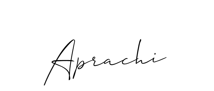 How to make Aprachi signature? Allison_Script is a professional autograph style. Create handwritten signature for Aprachi name. Aprachi signature style 2 images and pictures png