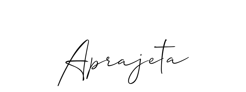 Create a beautiful signature design for name Aprajeta. With this signature (Allison_Script) fonts, you can make a handwritten signature for free. Aprajeta signature style 2 images and pictures png
