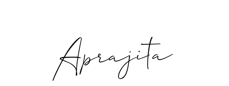 Make a beautiful signature design for name Aprajita. With this signature (Allison_Script) style, you can create a handwritten signature for free. Aprajita signature style 2 images and pictures png