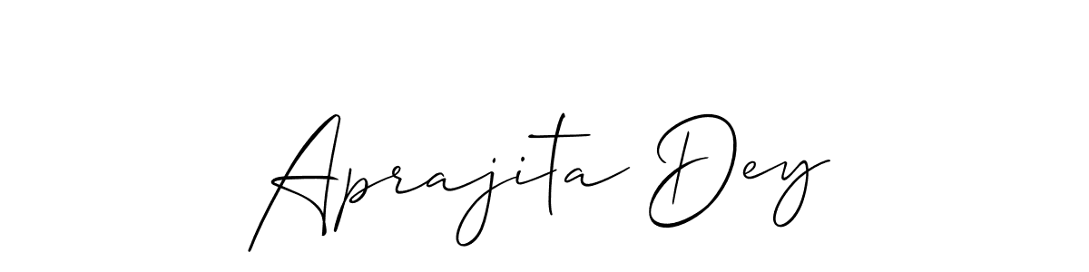 Also You can easily find your signature by using the search form. We will create Aprajita Dey name handwritten signature images for you free of cost using Allison_Script sign style. Aprajita Dey signature style 2 images and pictures png