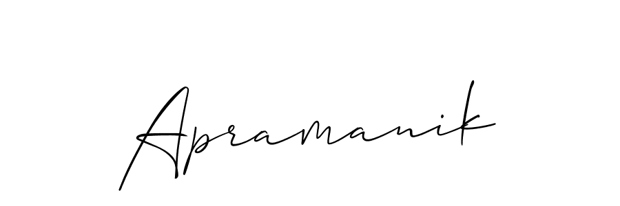 How to make Apramanik signature? Allison_Script is a professional autograph style. Create handwritten signature for Apramanik name. Apramanik signature style 2 images and pictures png