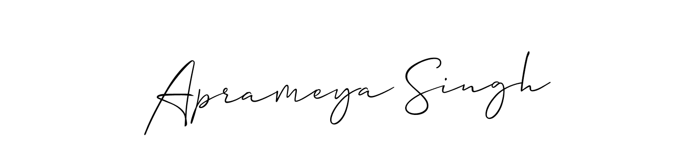 Also we have Aprameya Singh name is the best signature style. Create professional handwritten signature collection using Allison_Script autograph style. Aprameya Singh signature style 2 images and pictures png