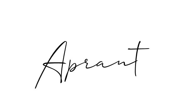 Also we have Aprant name is the best signature style. Create professional handwritten signature collection using Allison_Script autograph style. Aprant signature style 2 images and pictures png