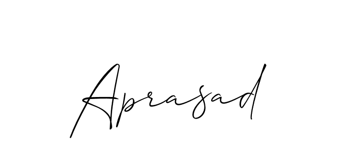You should practise on your own different ways (Allison_Script) to write your name (Aprasad) in signature. don't let someone else do it for you. Aprasad signature style 2 images and pictures png