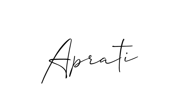 The best way (Allison_Script) to make a short signature is to pick only two or three words in your name. The name Aprati include a total of six letters. For converting this name. Aprati signature style 2 images and pictures png