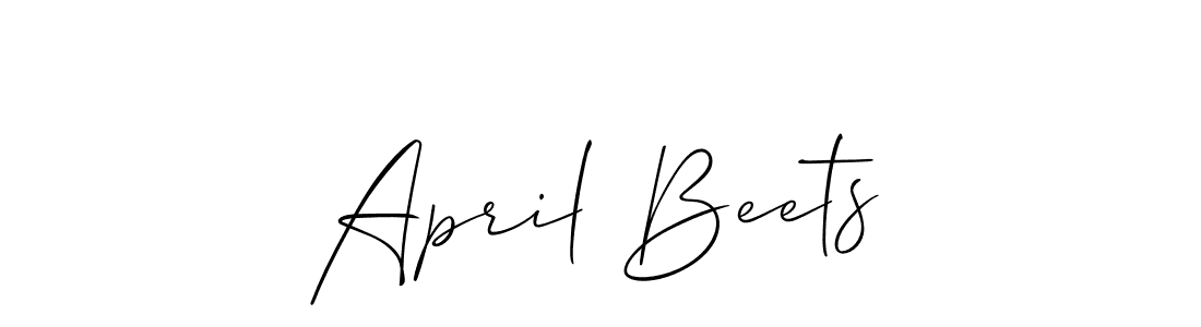 Design your own signature with our free online signature maker. With this signature software, you can create a handwritten (Allison_Script) signature for name April Beets. April Beets signature style 2 images and pictures png