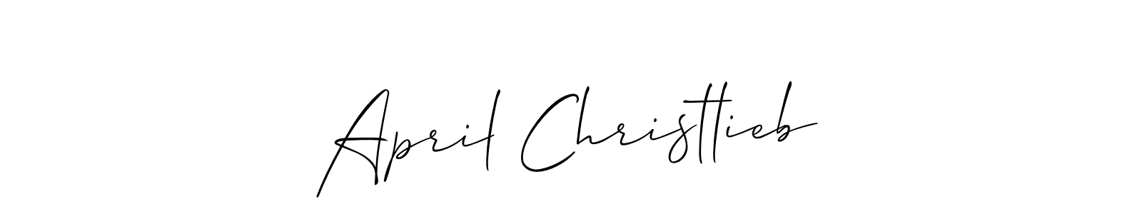 Allison_Script is a professional signature style that is perfect for those who want to add a touch of class to their signature. It is also a great choice for those who want to make their signature more unique. Get April Christlieb name to fancy signature for free. April Christlieb signature style 2 images and pictures png