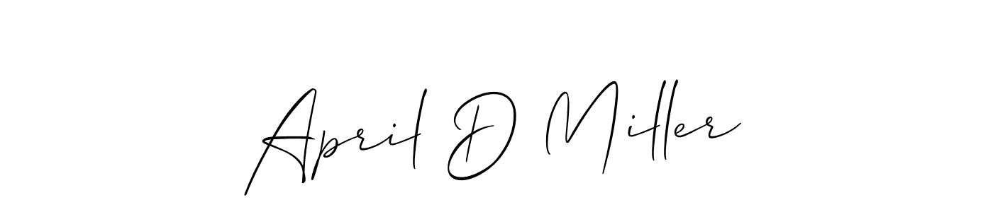 Create a beautiful signature design for name April D Miller. With this signature (Allison_Script) fonts, you can make a handwritten signature for free. April D Miller signature style 2 images and pictures png