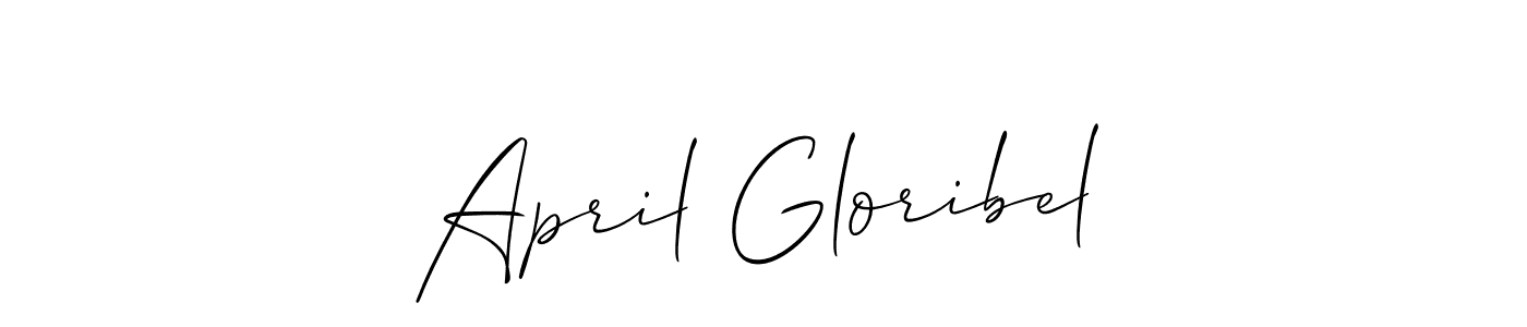 Make a short April Gloribel signature style. Manage your documents anywhere anytime using Allison_Script. Create and add eSignatures, submit forms, share and send files easily. April Gloribel signature style 2 images and pictures png