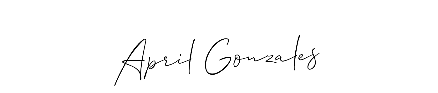 Allison_Script is a professional signature style that is perfect for those who want to add a touch of class to their signature. It is also a great choice for those who want to make their signature more unique. Get April Gonzales name to fancy signature for free. April Gonzales signature style 2 images and pictures png