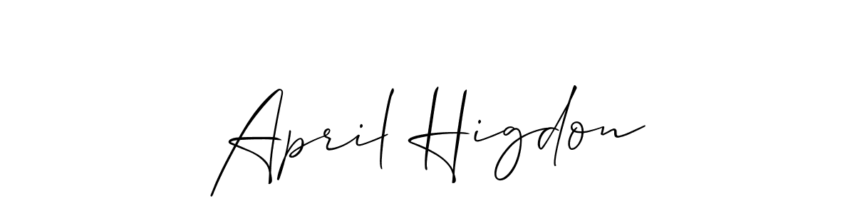 How to Draw April Higdon signature style? Allison_Script is a latest design signature styles for name April Higdon. April Higdon signature style 2 images and pictures png