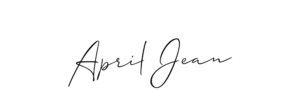 You should practise on your own different ways (Allison_Script) to write your name (April Jean) in signature. don't let someone else do it for you. April Jean signature style 2 images and pictures png