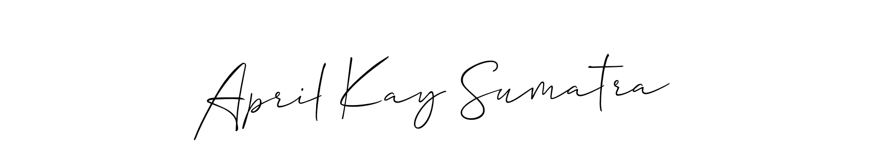 Design your own signature with our free online signature maker. With this signature software, you can create a handwritten (Allison_Script) signature for name April Kay Sumatra. April Kay Sumatra signature style 2 images and pictures png