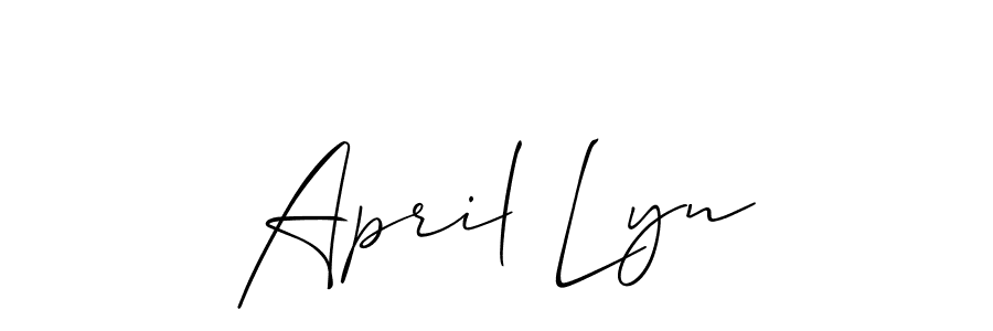 Design your own signature with our free online signature maker. With this signature software, you can create a handwritten (Allison_Script) signature for name April Lyn. April Lyn signature style 2 images and pictures png