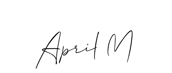 Make a beautiful signature design for name April M. Use this online signature maker to create a handwritten signature for free. April M signature style 2 images and pictures png