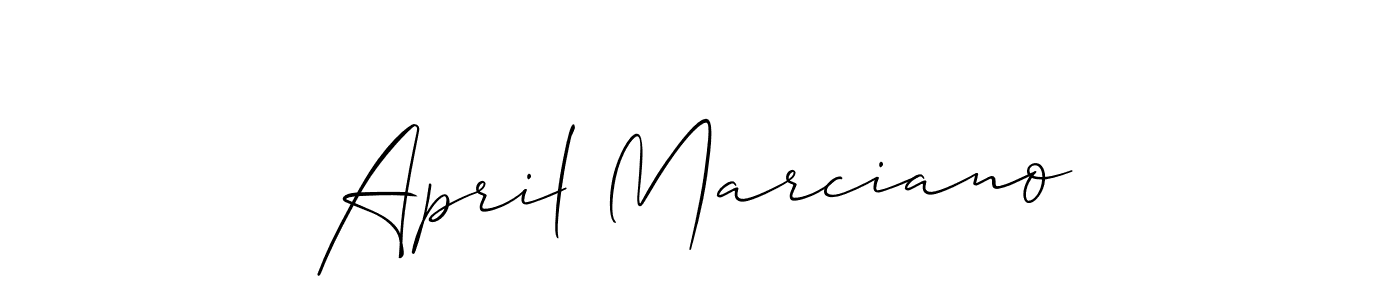 April Marciano stylish signature style. Best Handwritten Sign (Allison_Script) for my name. Handwritten Signature Collection Ideas for my name April Marciano. April Marciano signature style 2 images and pictures png