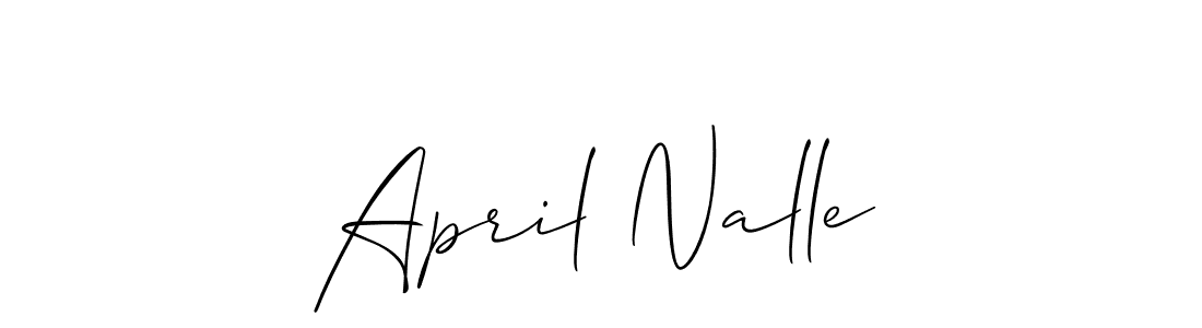 It looks lik you need a new signature style for name April Nalle. Design unique handwritten (Allison_Script) signature with our free signature maker in just a few clicks. April Nalle signature style 2 images and pictures png
