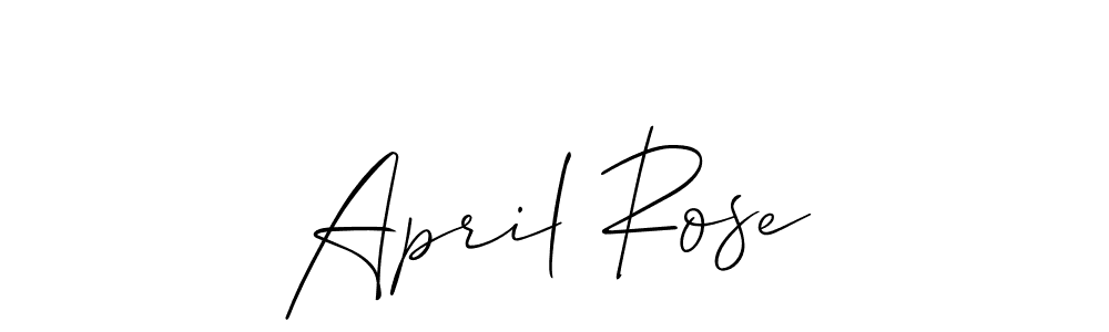 Make a beautiful signature design for name April Rose. With this signature (Allison_Script) style, you can create a handwritten signature for free. April Rose signature style 2 images and pictures png