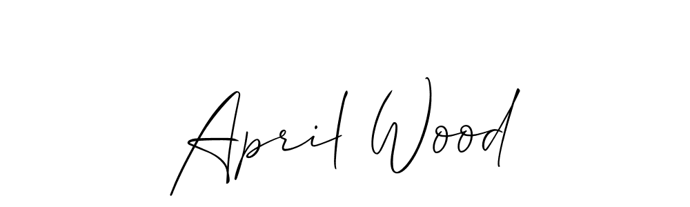 How to make April Wood signature? Allison_Script is a professional autograph style. Create handwritten signature for April Wood name. April Wood signature style 2 images and pictures png