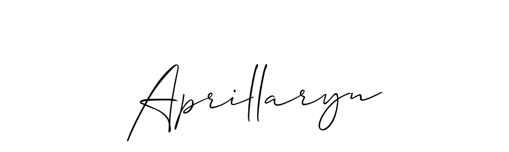 Similarly Allison_Script is the best handwritten signature design. Signature creator online .You can use it as an online autograph creator for name Aprillaryn. Aprillaryn signature style 2 images and pictures png