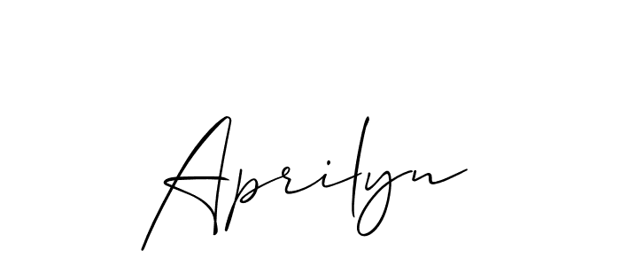 Also we have Aprilyn name is the best signature style. Create professional handwritten signature collection using Allison_Script autograph style. Aprilyn signature style 2 images and pictures png