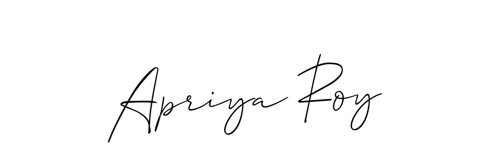 if you are searching for the best signature style for your name Apriya Roy. so please give up your signature search. here we have designed multiple signature styles  using Allison_Script. Apriya Roy signature style 2 images and pictures png