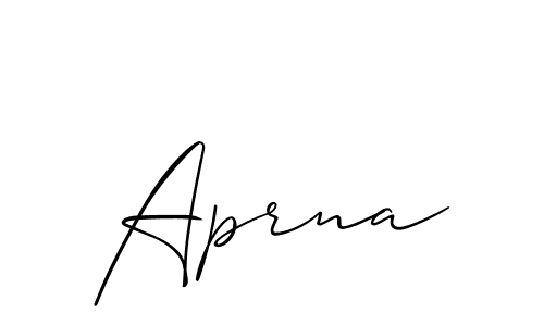 Also You can easily find your signature by using the search form. We will create Aprna name handwritten signature images for you free of cost using Allison_Script sign style. Aprna signature style 2 images and pictures png
