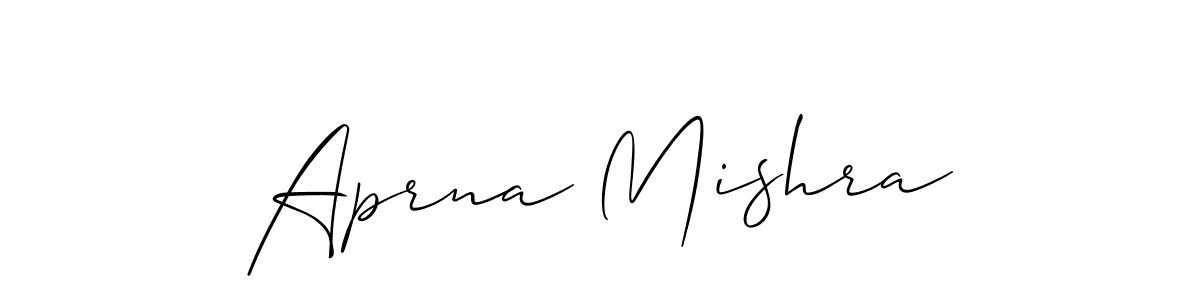 Similarly Allison_Script is the best handwritten signature design. Signature creator online .You can use it as an online autograph creator for name Aprna Mishra. Aprna Mishra signature style 2 images and pictures png