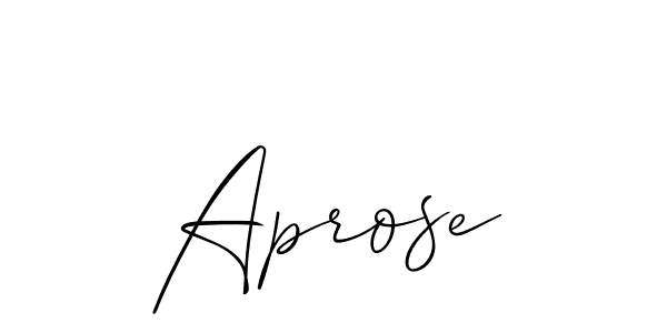 Create a beautiful signature design for name Aprose. With this signature (Allison_Script) fonts, you can make a handwritten signature for free. Aprose signature style 2 images and pictures png