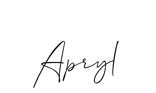 Design your own signature with our free online signature maker. With this signature software, you can create a handwritten (Allison_Script) signature for name Apryl. Apryl signature style 2 images and pictures png