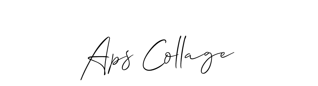 How to Draw Aps Collage signature style? Allison_Script is a latest design signature styles for name Aps Collage. Aps Collage signature style 2 images and pictures png