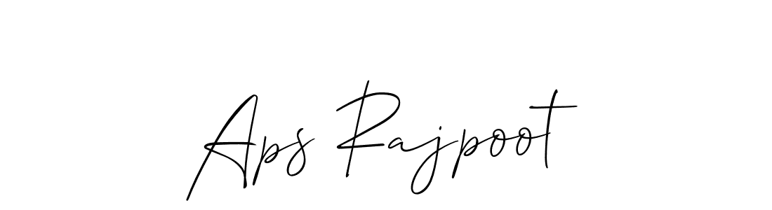 Also You can easily find your signature by using the search form. We will create Aps Rajpoot name handwritten signature images for you free of cost using Allison_Script sign style. Aps Rajpoot signature style 2 images and pictures png