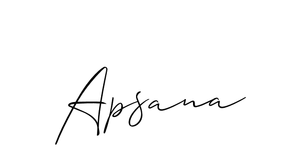 Make a short Apsana signature style. Manage your documents anywhere anytime using Allison_Script. Create and add eSignatures, submit forms, share and send files easily. Apsana signature style 2 images and pictures png