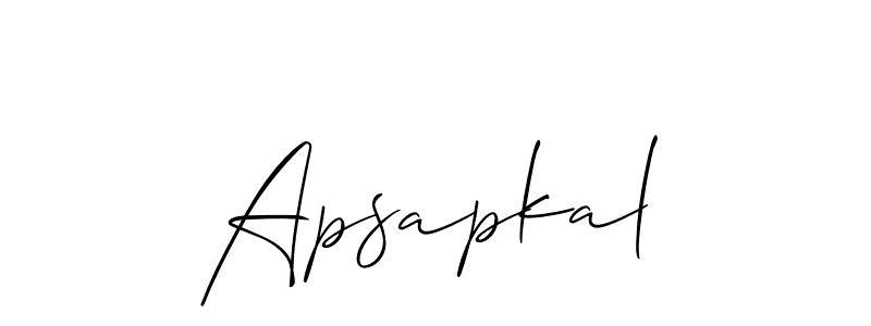 if you are searching for the best signature style for your name Apsapkal. so please give up your signature search. here we have designed multiple signature styles  using Allison_Script. Apsapkal signature style 2 images and pictures png