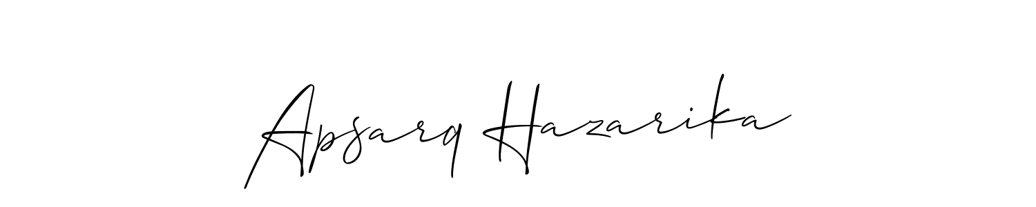 Design your own signature with our free online signature maker. With this signature software, you can create a handwritten (Allison_Script) signature for name Apsarq Hazarika. Apsarq Hazarika signature style 2 images and pictures png