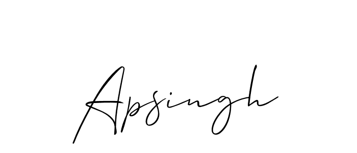 How to Draw Apsingh signature style? Allison_Script is a latest design signature styles for name Apsingh. Apsingh signature style 2 images and pictures png