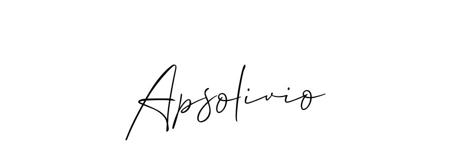 How to make Apsolivio name signature. Use Allison_Script style for creating short signs online. This is the latest handwritten sign. Apsolivio signature style 2 images and pictures png