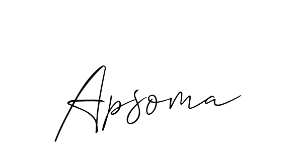 How to make Apsoma name signature. Use Allison_Script style for creating short signs online. This is the latest handwritten sign. Apsoma signature style 2 images and pictures png