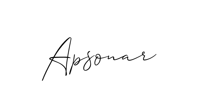 Make a beautiful signature design for name Apsonar. Use this online signature maker to create a handwritten signature for free. Apsonar signature style 2 images and pictures png