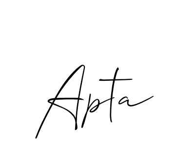 Best and Professional Signature Style for Apta. Allison_Script Best Signature Style Collection. Apta signature style 2 images and pictures png