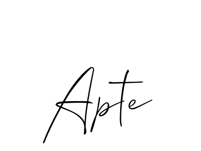 Check out images of Autograph of Apte name. Actor Apte Signature Style. Allison_Script is a professional sign style online. Apte signature style 2 images and pictures png
