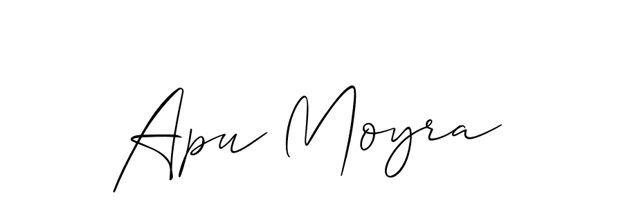 Make a short Apu Moyra signature style. Manage your documents anywhere anytime using Allison_Script. Create and add eSignatures, submit forms, share and send files easily. Apu Moyra signature style 2 images and pictures png