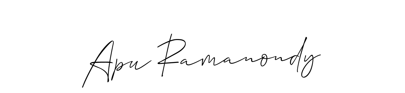 This is the best signature style for the Apu Ramanondy name. Also you like these signature font (Allison_Script). Mix name signature. Apu Ramanondy signature style 2 images and pictures png