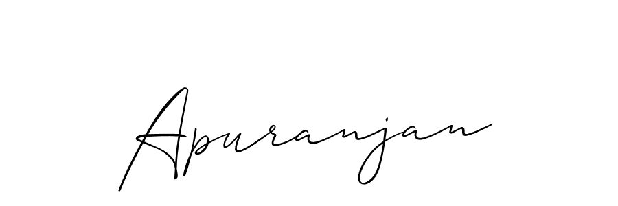 How to make Apuranjan signature? Allison_Script is a professional autograph style. Create handwritten signature for Apuranjan name. Apuranjan signature style 2 images and pictures png
