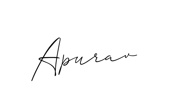 You should practise on your own different ways (Allison_Script) to write your name (Apurav) in signature. don't let someone else do it for you. Apurav signature style 2 images and pictures png