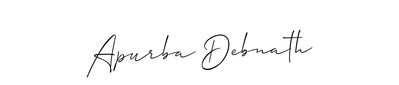 Make a beautiful signature design for name Apurba Debnath. With this signature (Allison_Script) style, you can create a handwritten signature for free. Apurba Debnath signature style 2 images and pictures png