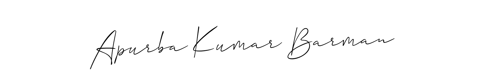 It looks lik you need a new signature style for name Apurba Kumar Barman. Design unique handwritten (Allison_Script) signature with our free signature maker in just a few clicks. Apurba Kumar Barman signature style 2 images and pictures png