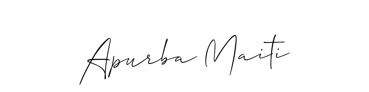 Design your own signature with our free online signature maker. With this signature software, you can create a handwritten (Allison_Script) signature for name Apurba Maiti. Apurba Maiti signature style 2 images and pictures png